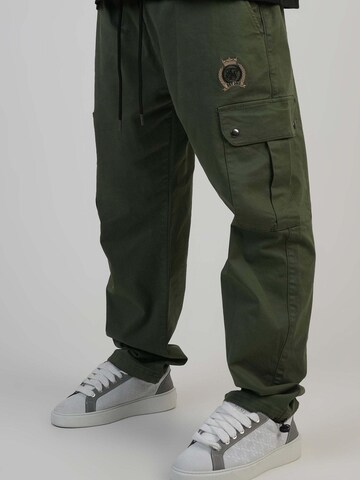 SikSilk Regular Sporthose 'Loose Fit Cargos'‌‌‌‌‌‌‌ in Grün
