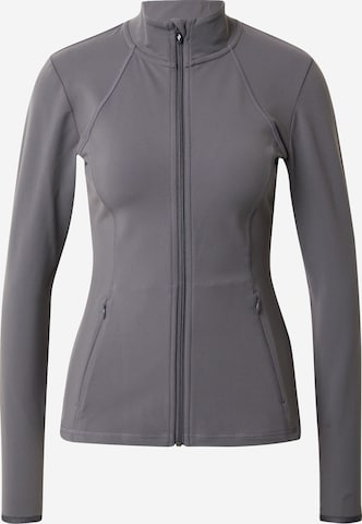 SKECHERS Sports sweat jacket in Grey: front