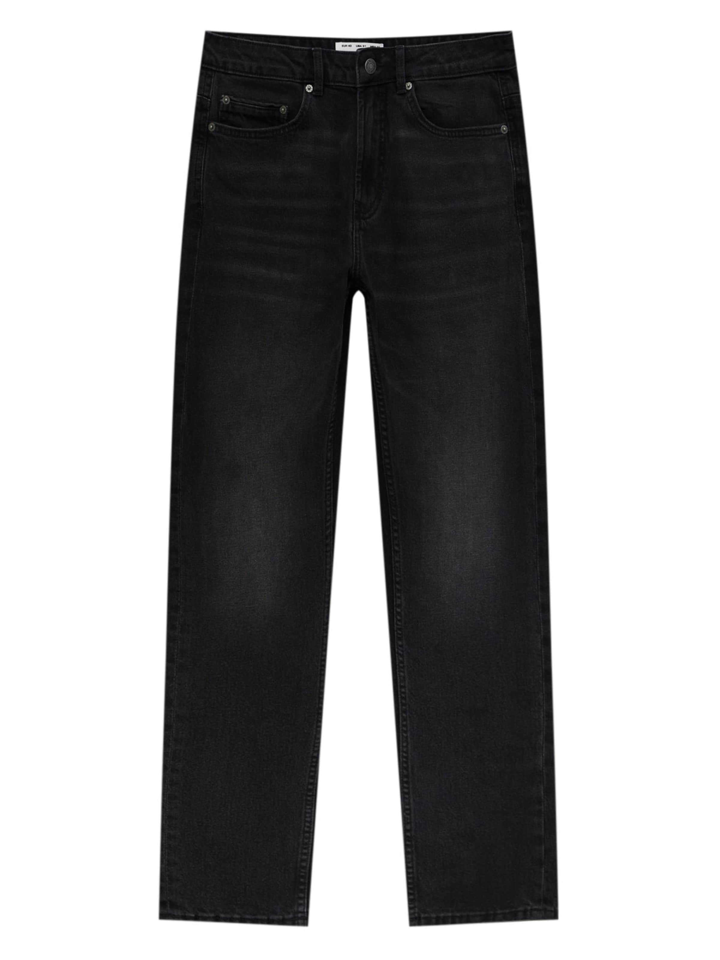Pull&Bear Slim fit Jeans in Black: front
