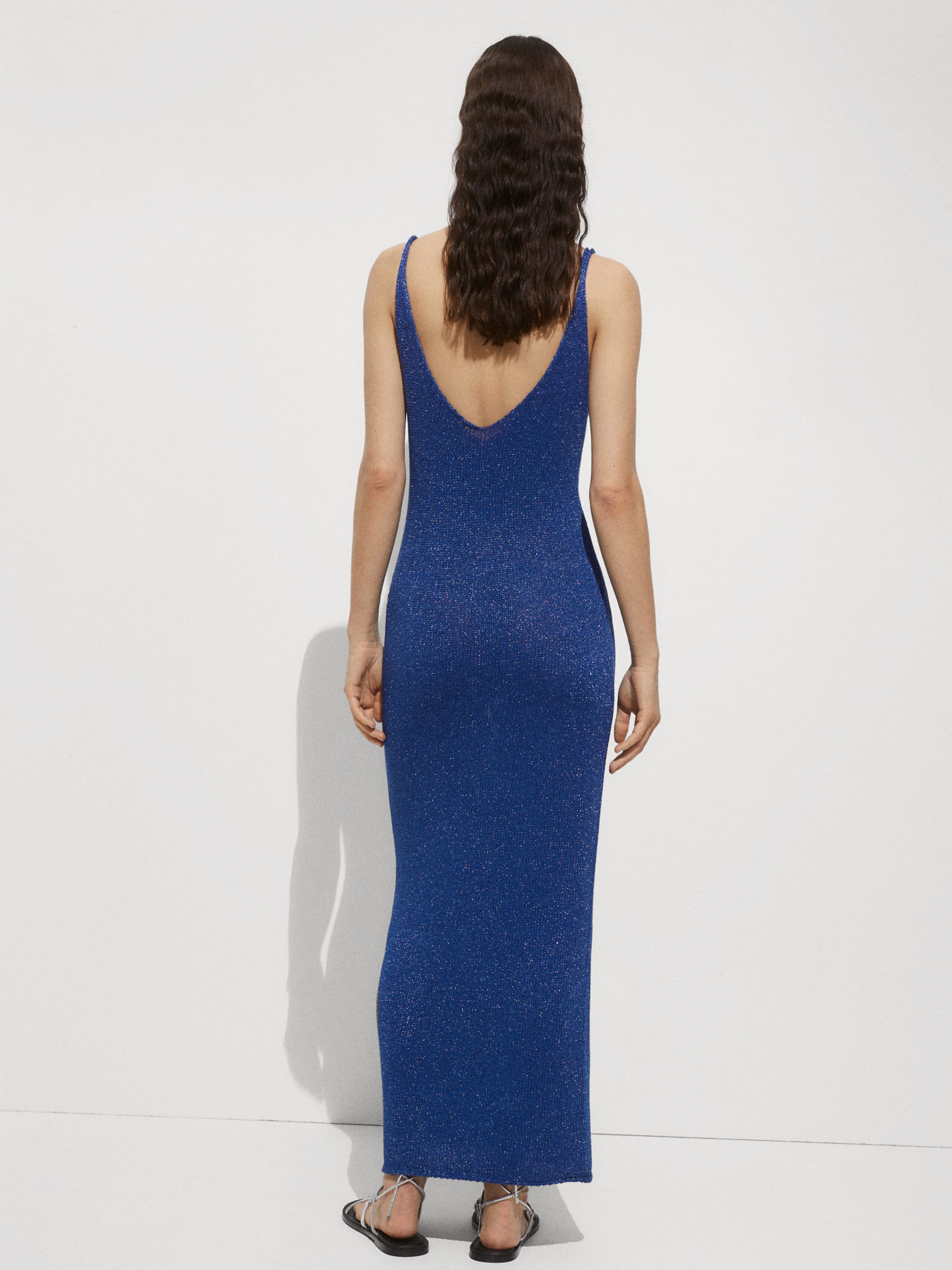 Robes en maille Klung MANGO en Bleu Fonce ABOUT YOU