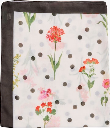 Écharpe love & roses en blanc : devant