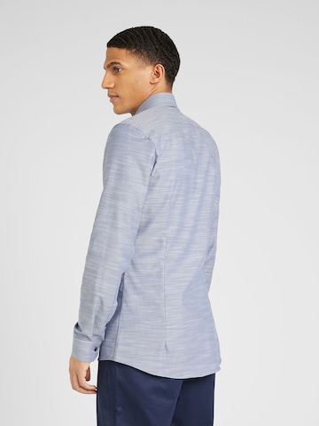 OLYMP - Ajuste estrecho Camisa de negocios en azul