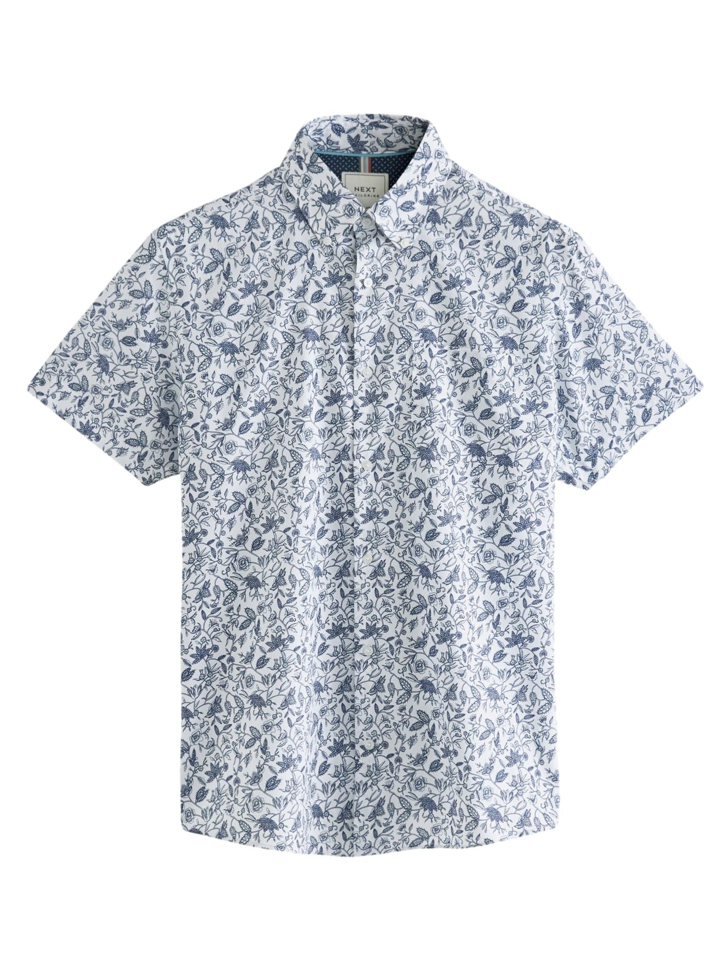 Next Regular fit Button Up Shirt in Blue: front