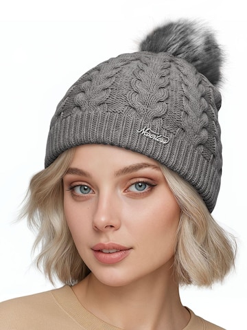 Neverless Mütze '1975' in Grau: Vorderseite