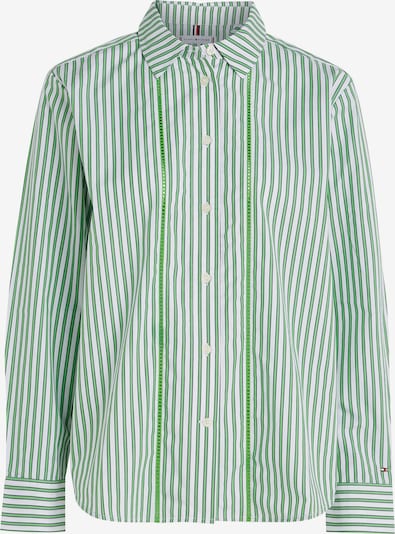 TOMMY HILFIGER Bluse in grün / schwarz / weiß, Produktansicht