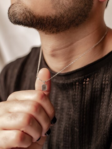 Hey Happiness Ketting 'Square Rope' in Zilver