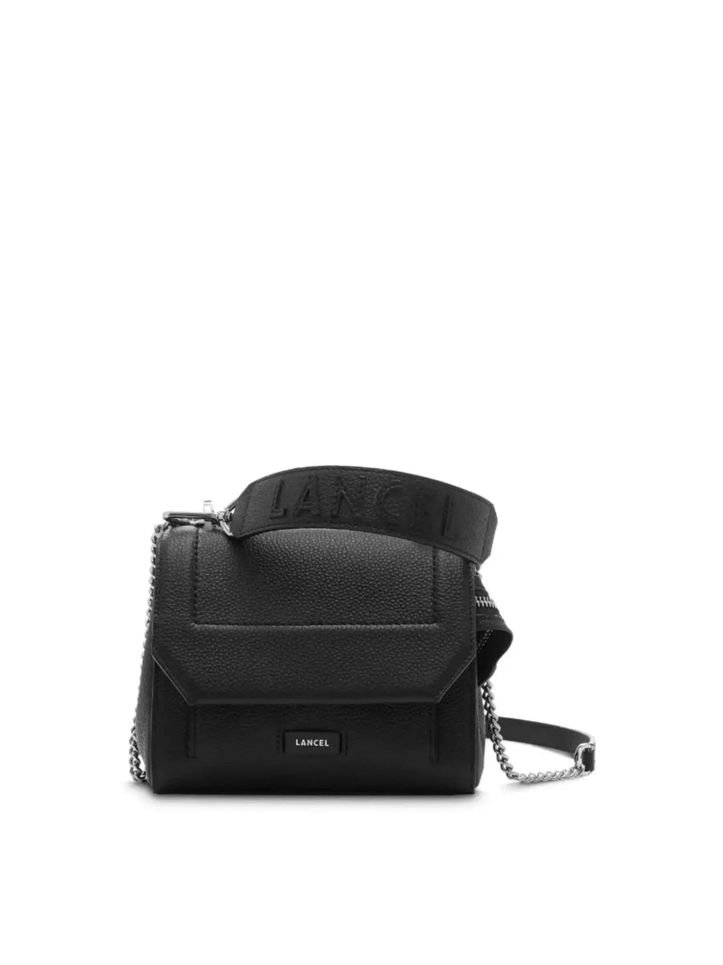 Borsa a spalla 'Sac Rabat S Lancel Ninon Noir/Argenté' di Lancel in nero