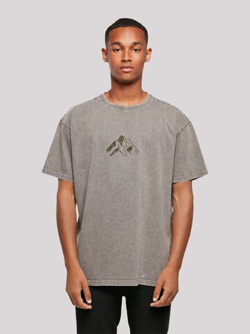 F4NT4STIC Shirt 'Mountain Berg' in Grey: front