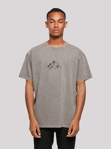T-Shirt 'Mountain Berg' F4NT4STIC en gris : devant