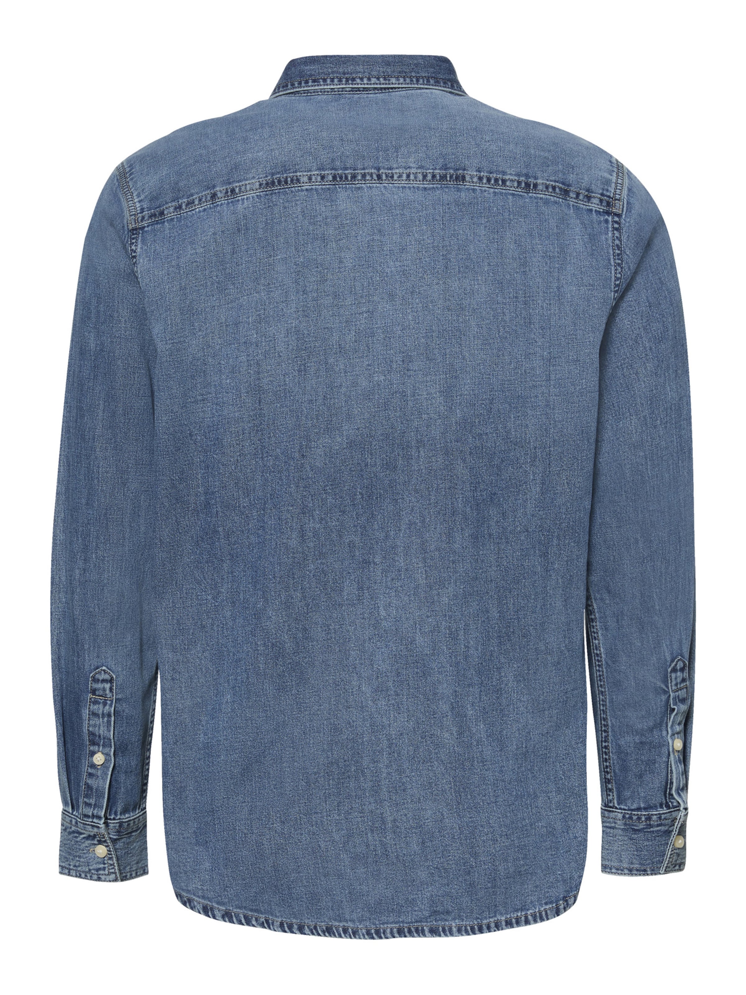 Calvin Klein Jeans - Ajuste regular Camisa en azul: atrás