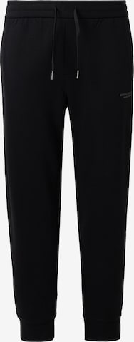 ARMANI EXCHANGE Tapered Trousers in Black: front