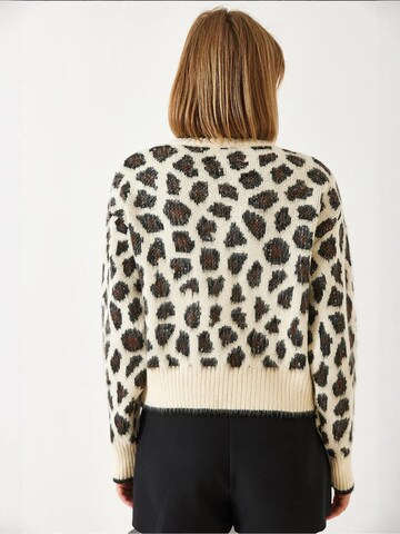 Cardigan Bianco Lucci en beige