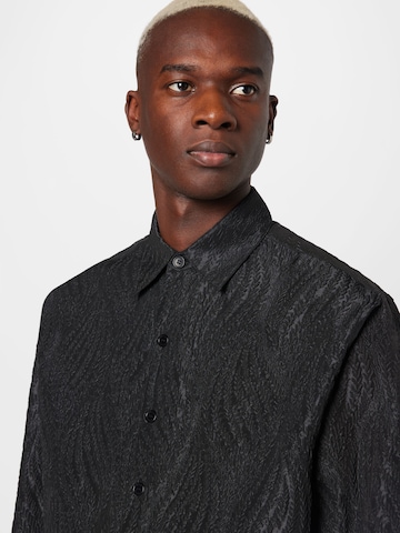 Soulland Comfort fit Button Up Shirt 'Vit' in Black