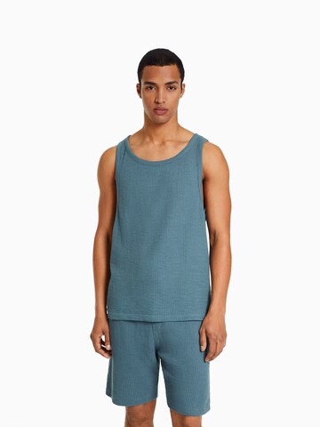 T-Shirt Bershka en bleu : devant