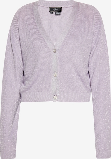 faina Cardigan en lilas, Vue avec produit