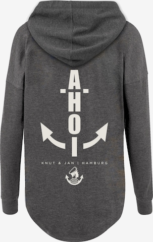 F4NT4STIC Sweatshirt 'Ahoi Anker Knut & Jan Hamburg' in Grey