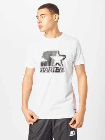 T-Shirt Starter Black Label en blanc : devant