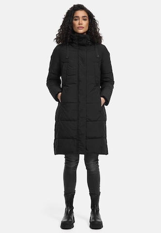MARIKOO Winter coat in Black: front