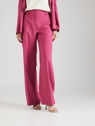 Weekend Max Mara Wide leg Παντελόνι με τσάκιση 'VISIVO' σε ροζ: μπροστά