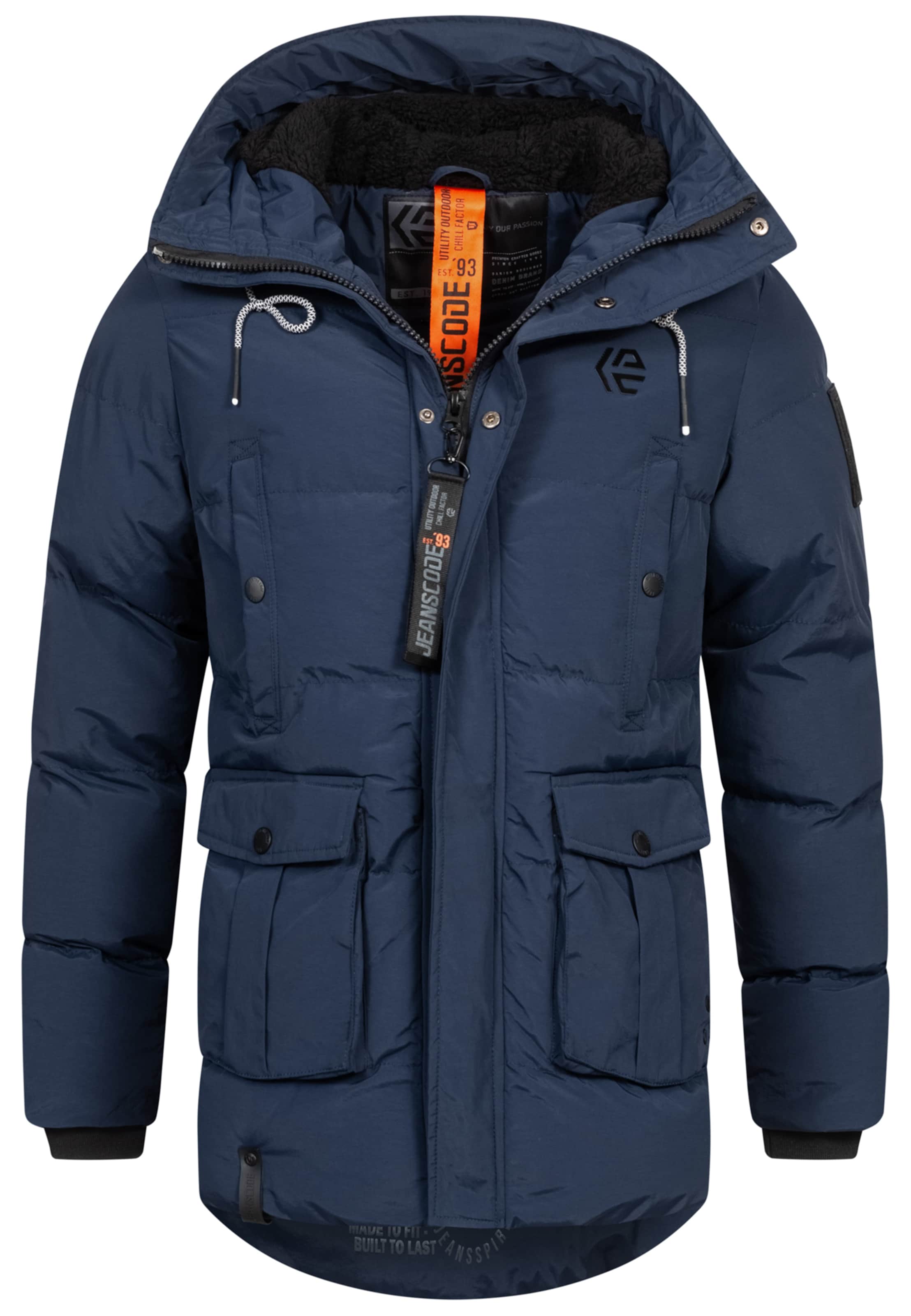 INDICODE JEANS Winterjas ' Rene ' in Blauw: voorkant