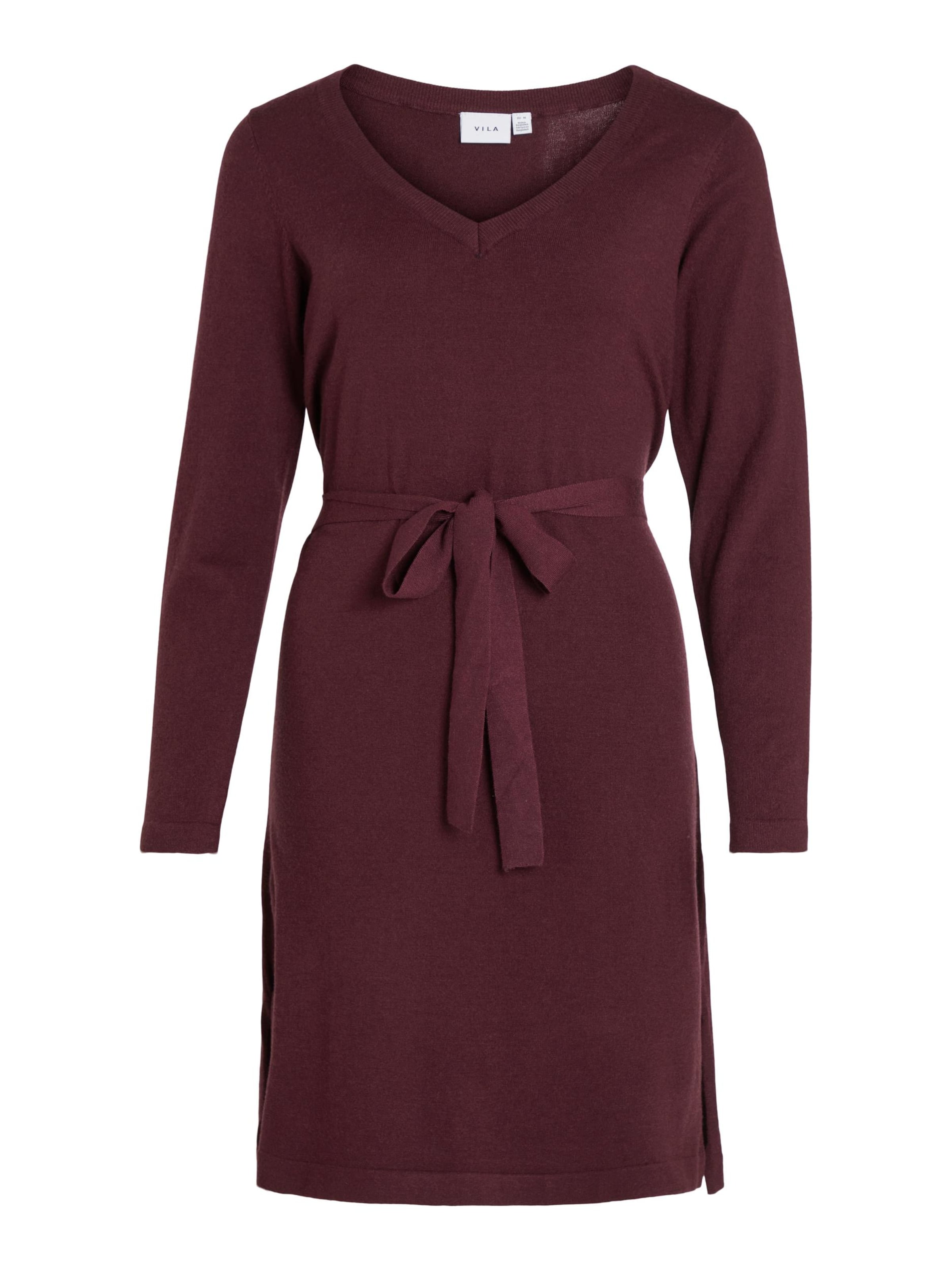 VILA Knitted dress in Red: front