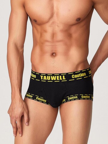 TAUWELL Boxer shorts 'Caution' in Black