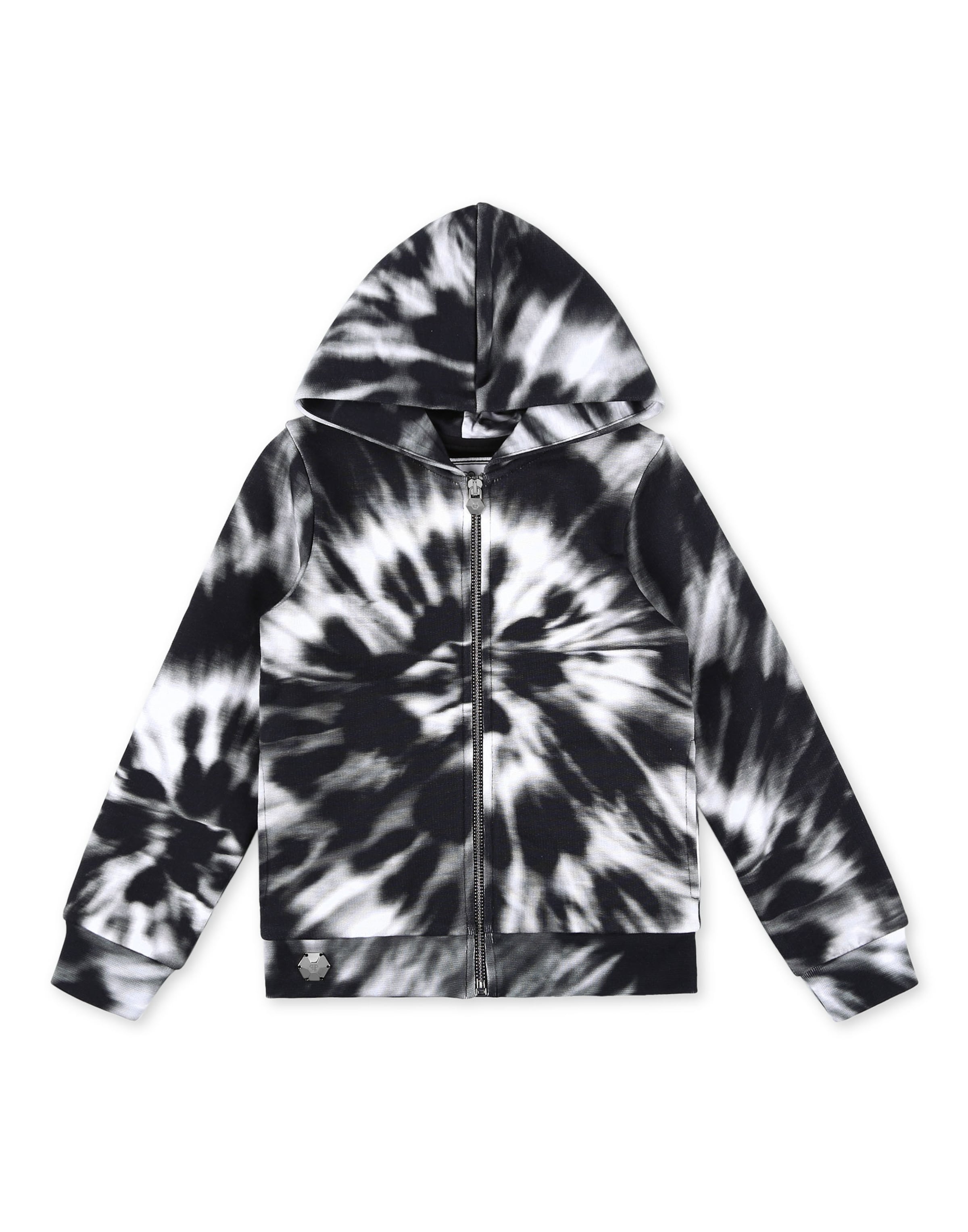Philipp Plein - Sudadera con cremallera en negro: frente