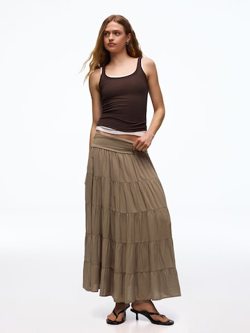 Bershka Sukňa - Béžová