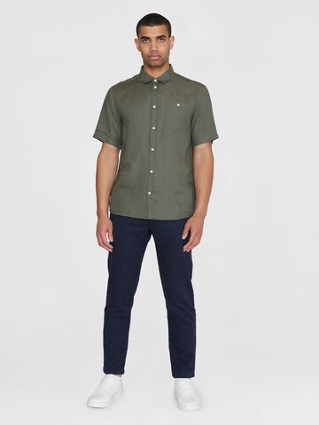 KnowledgeCotton Apparel Regular Fit Hemd in Grün