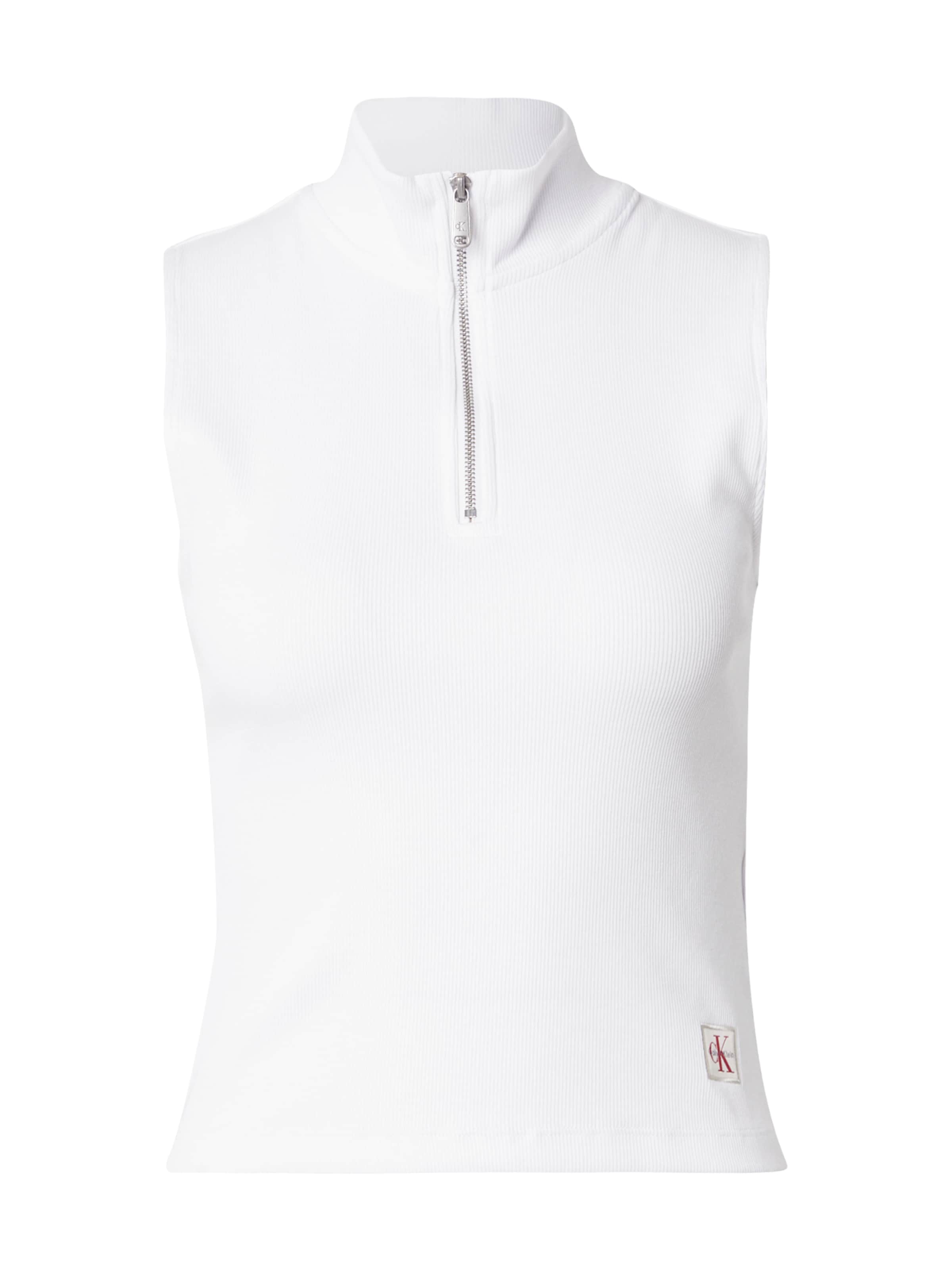 Calvin Klein Jeans Topp, värv valge: eest vaates