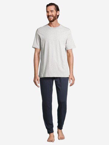 SCHIESSER Pyjama kurz 'Night & Home' in Grau