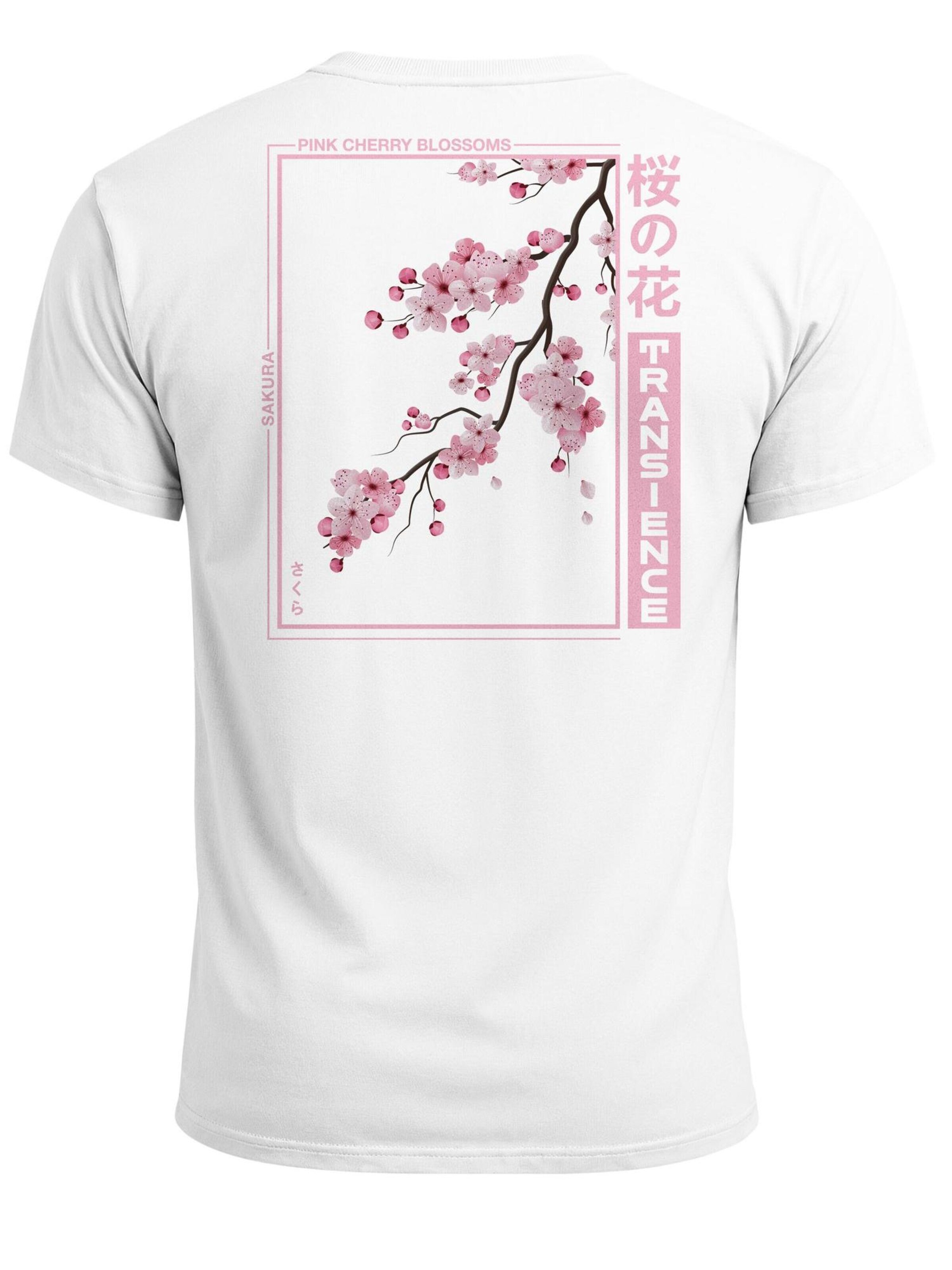 Neverless Shirt 'Kirschblüten' in White
