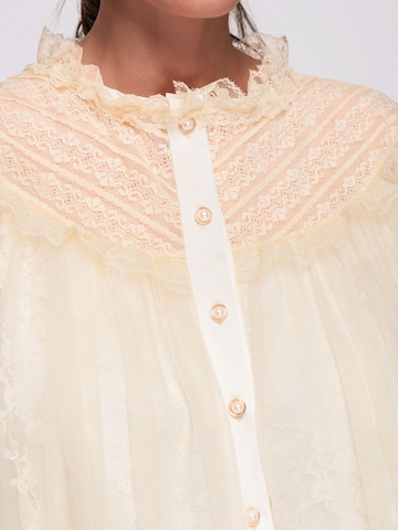 Ombre Blouse in Beige