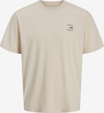 JJ Rebel Футболка 'JREBBOTANIC' в Бежевый: спереди