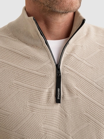 VANGUARD Pullover 'Pullover with half-zip and allover texture'‌‌‌‌‌‌‌‌‌‌ in Grau