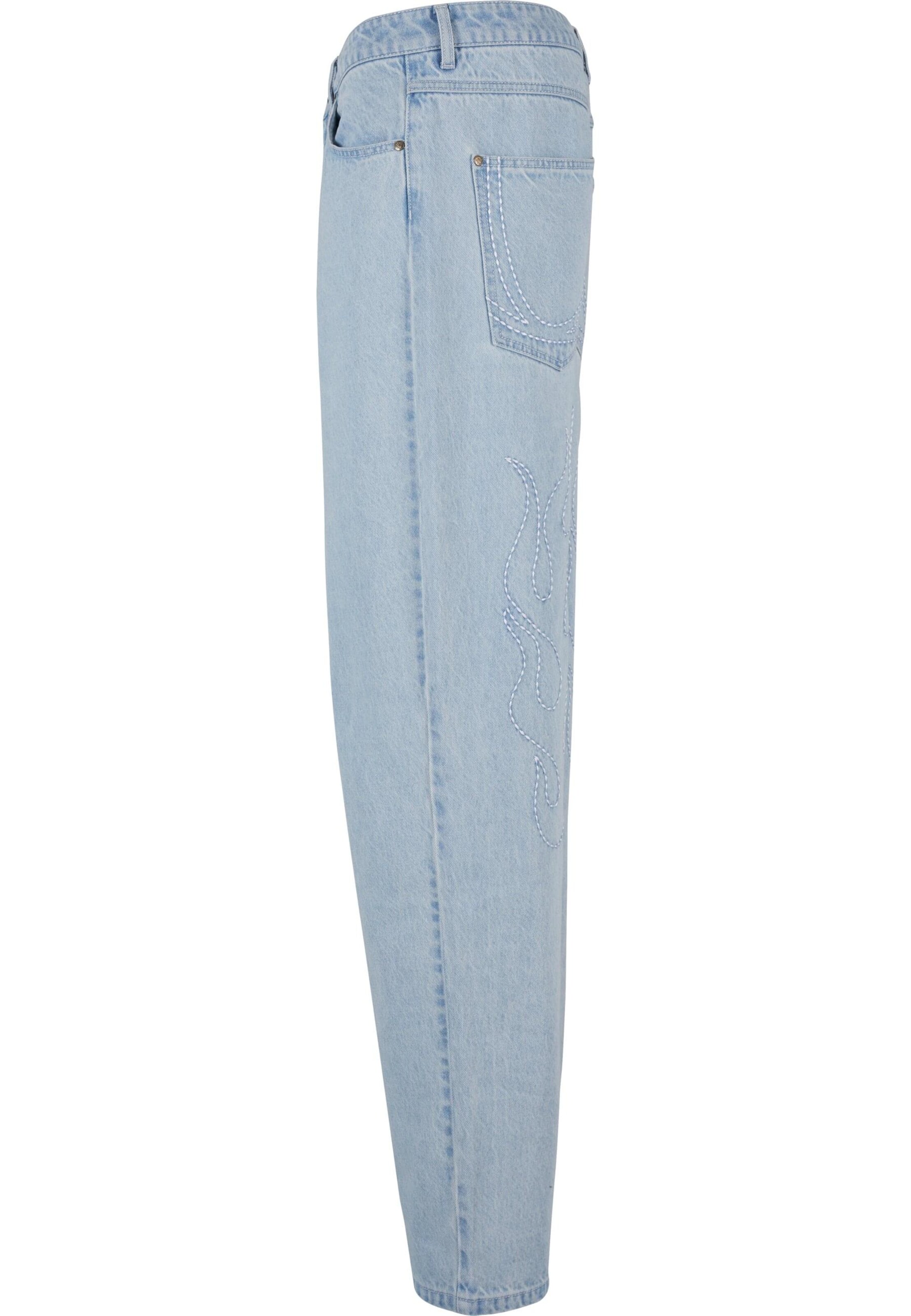 Karl Kani Свободный крой Джинсы 'Flames' в Синий