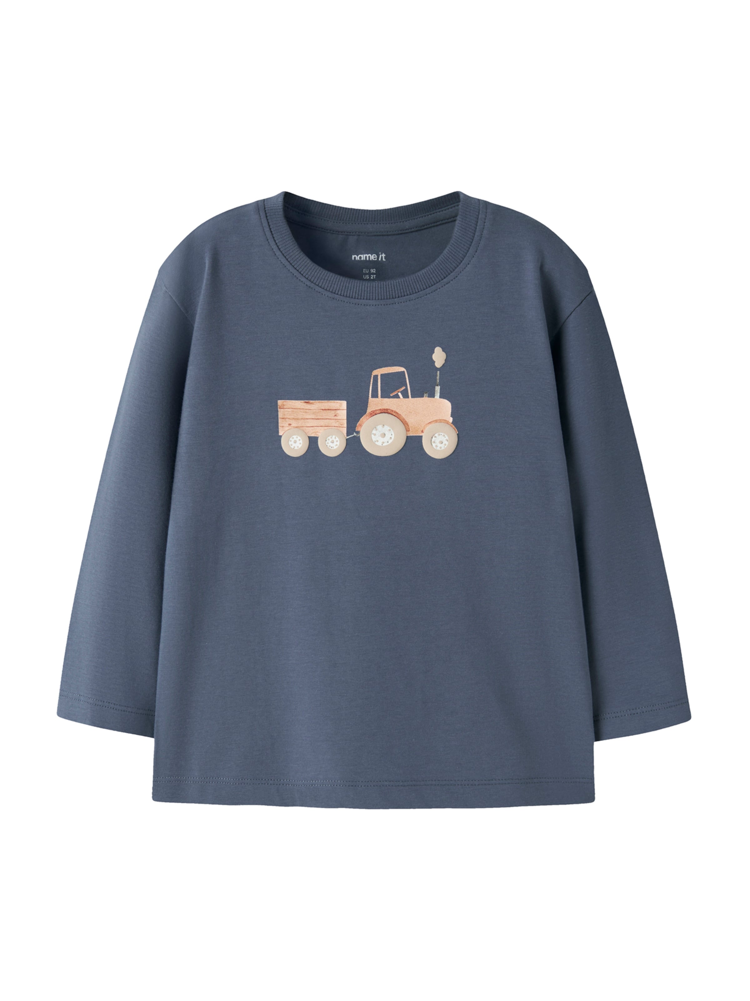 Tricou 'NMMFOTROELS' de la NAME IT pe albastru: față