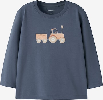 Tricou 'NMMFOTROELS' de la NAME IT pe albastru: față