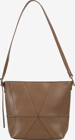 faina Shoulder Bag in Brown: front