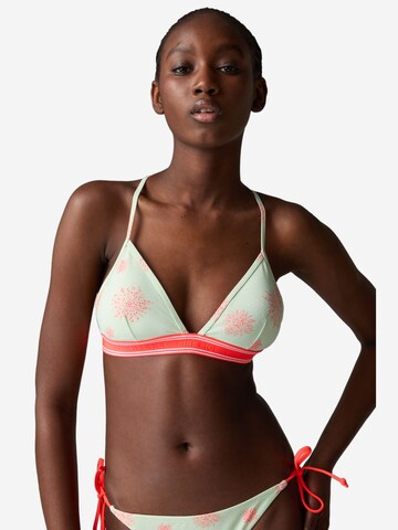 Bogner Fire + Ice Triangle Bikini Top 'Hanka' in Green: front