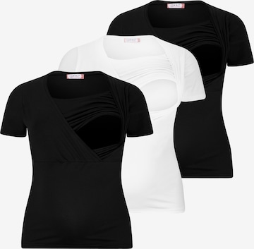 M.M.C. Shirt 'Stillshirt Umstandsmode' in Black: front