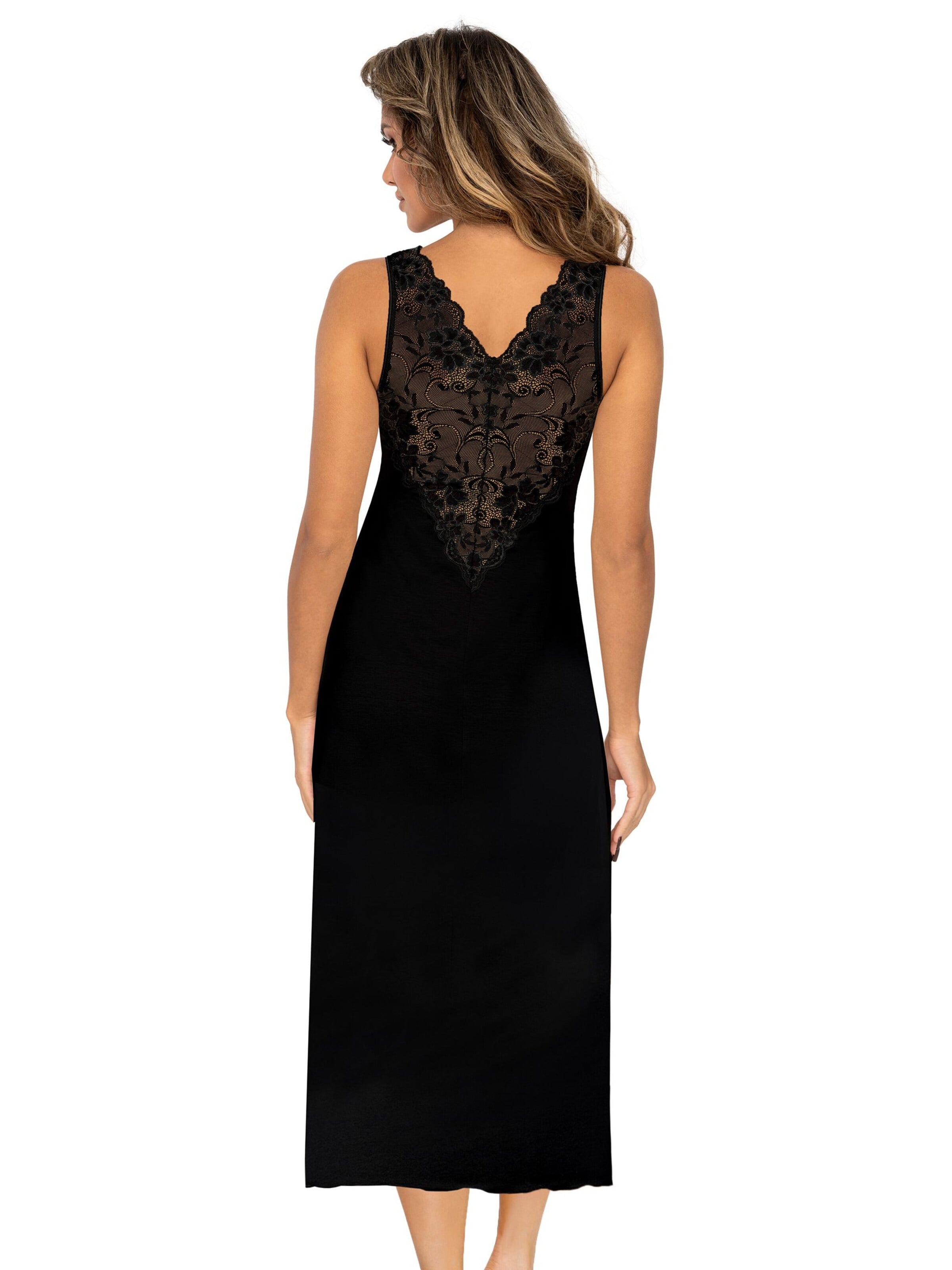Donna Negligée 'Kristina'‌‌‌‌‌‌‌ in Schwarz