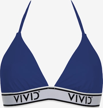 VIVIDTrokutasti Bikini gornji dio 'Mix&Match' - plava boja: prednji dio