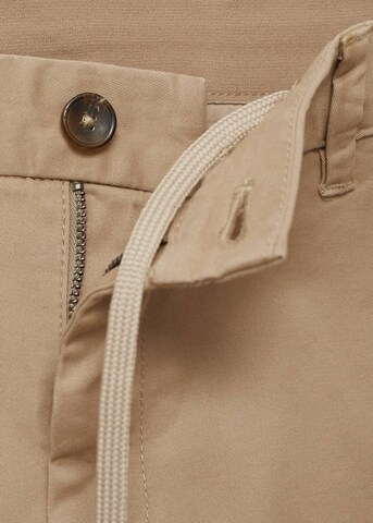 MANGO MAN Tapered Chino Pants 'Prato' in Beige
