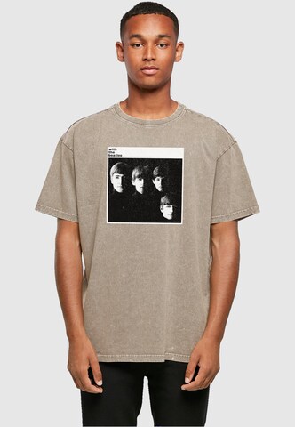 Merchcode Shirt 'Beatles - With The Beatles' in Groen: voorkant