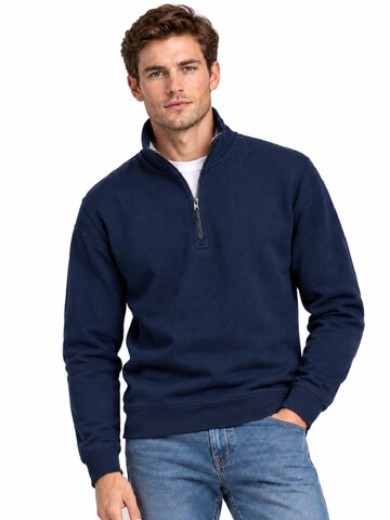 ØRN Workwear Sweatshirt 'ORN Grouse Quarter-Zip Sweatshirt – Marineblauw' in Blauw