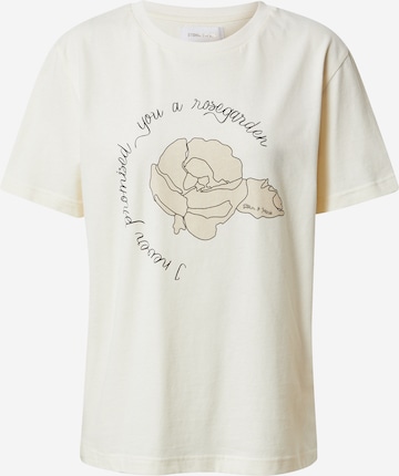 Storm & Marie - Camiseta 'Rosegarden' en blanco: frente