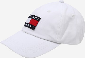 Tommy Jeans Cap in White: front