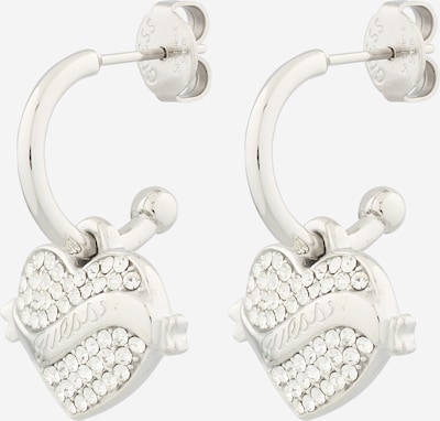 GUESS Náušnice - stříbrná / průhledná, Produkt