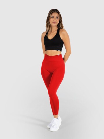 Skinny Pantalon de sport Smilodox en rouge